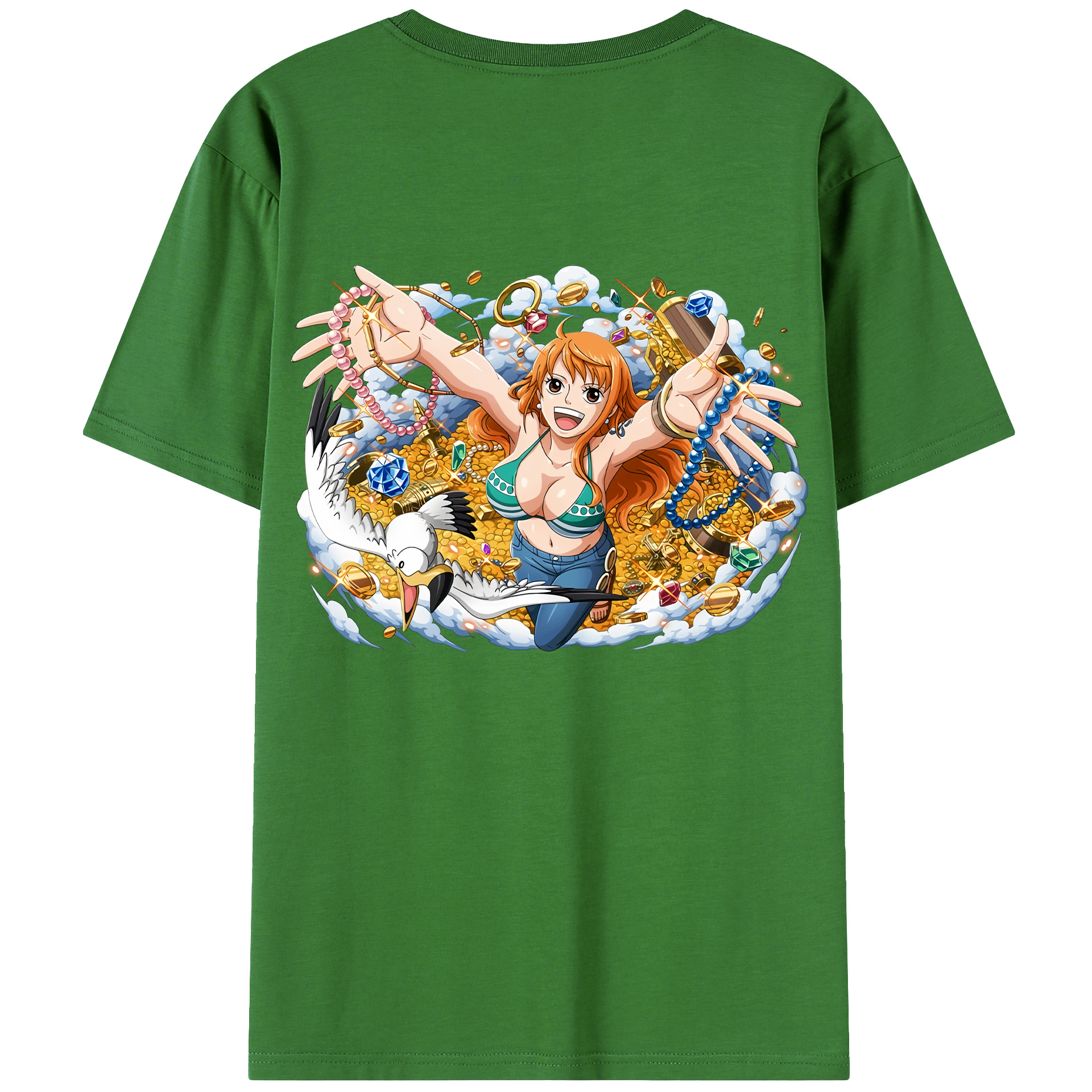 ワンピース ナミ ONE PIECE Nami レディース半袖Tシャツ(バックプリント)